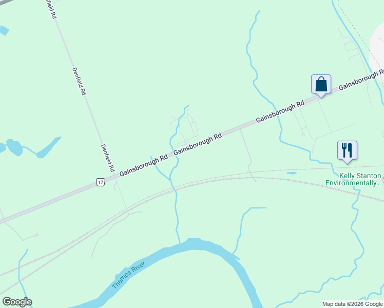 map of restaurants, bars, coffee shops, grocery stores, and more near 1468 Gainsborough Road in London