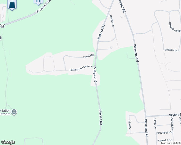 map of restaurants, bars, coffee shops, grocery stores, and more near 4559 Makyes Road in Syracuse