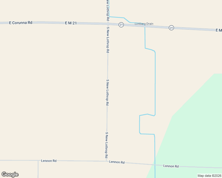 map of restaurants, bars, coffee shops, grocery stores, and more near 2-998 South New Lothrop Road in Lennon