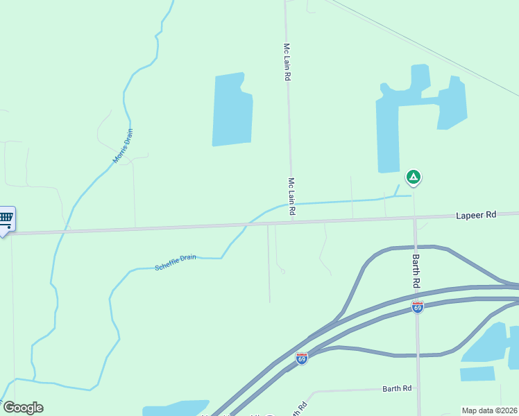 map of restaurants, bars, coffee shops, grocery stores, and more near 6550 Lapeer Road in North Street