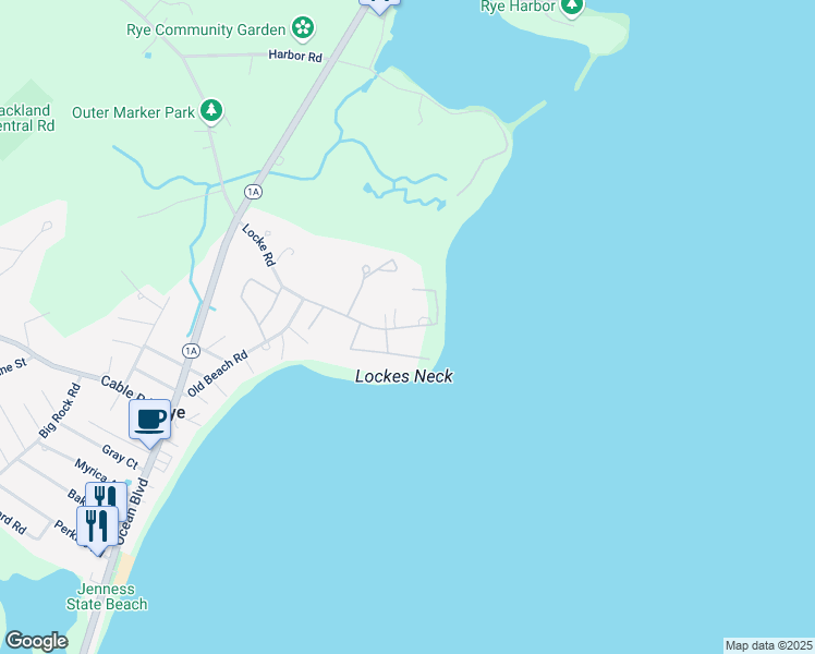 map of restaurants, bars, coffee shops, grocery stores, and more near 60 Straws Point in Rye