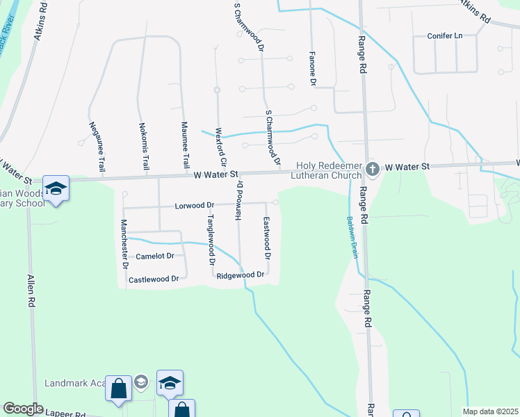 map of restaurants, bars, coffee shops, grocery stores, and more near 4669 Lorwood Drive in Smiths Creek