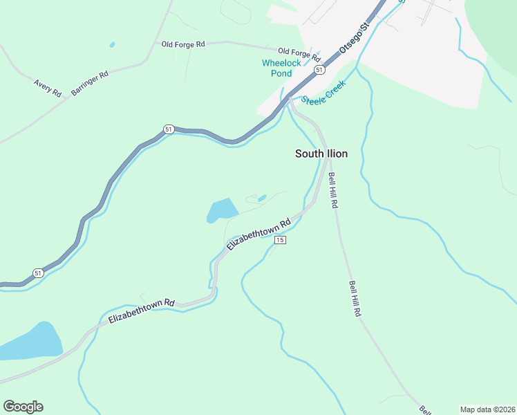 map of restaurants, bars, coffee shops, grocery stores, and more near Ilion Water Dept Reservoir in Herkimer