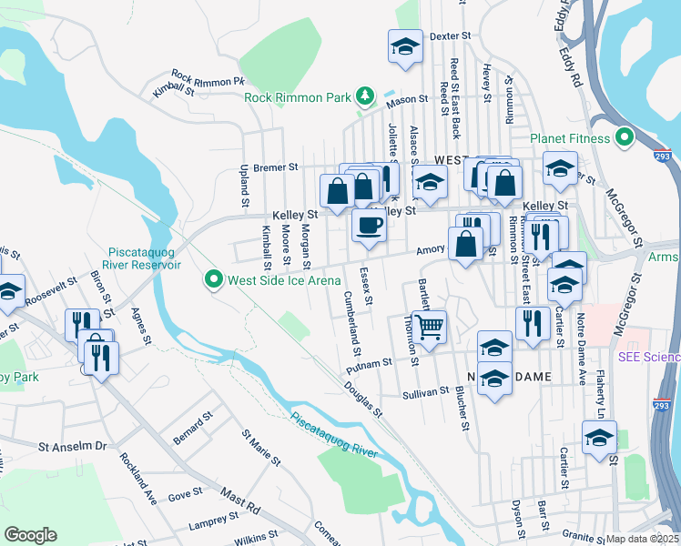 map of restaurants, bars, coffee shops, grocery stores, and more near 11 Cumberland Street in Manchester