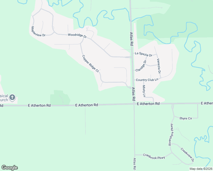 map of restaurants, bars, coffee shops, grocery stores, and more near 9188 Copper Ridge Dr in Davison