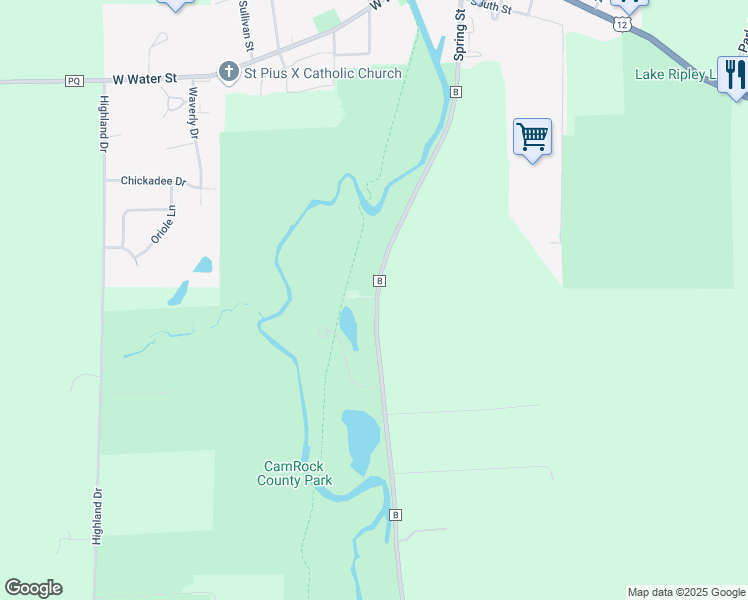 map of restaurants, bars, coffee shops, grocery stores, and more near 56 County Road B in Cambridge