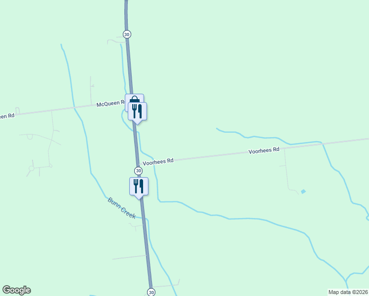 map of restaurants, bars, coffee shops, grocery stores, and more near 141 Voorhees Road in Amsterdam