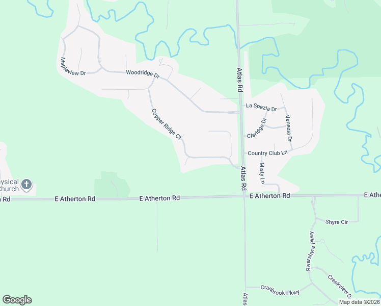 map of restaurants, bars, coffee shops, grocery stores, and more near 9188 Copper Ridge Drive in Davison