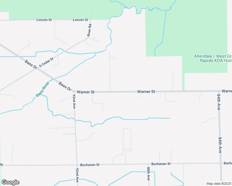map of restaurants, bars, coffee shops, grocery stores, and more near 12414 90th Avenue in Allendale Charter Township