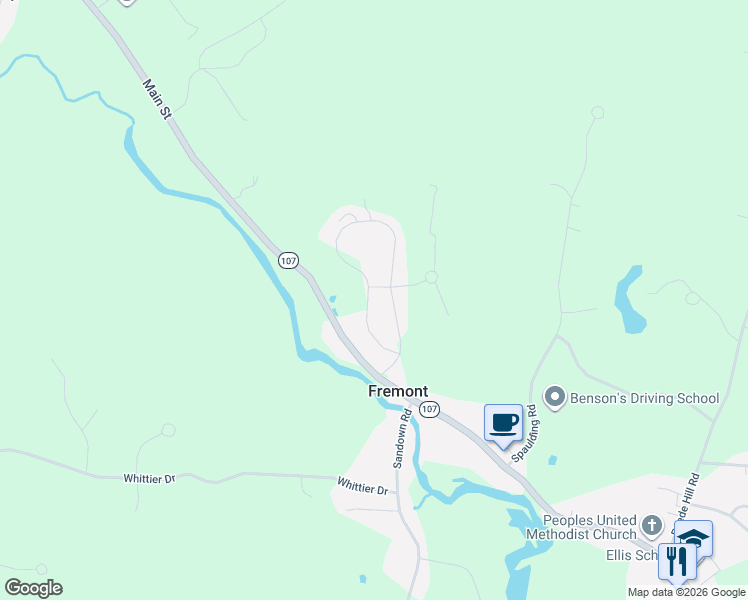 map of restaurants, bars, coffee shops, grocery stores, and more near 4 Fuller Way in Fremont