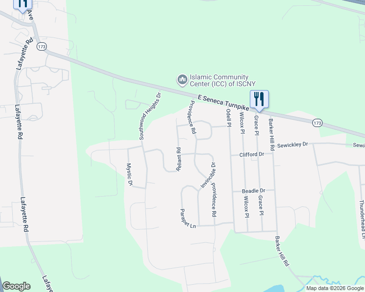 map of restaurants, bars, coffee shops, grocery stores, and more near 5814 Nobleton Circle in Jamesville