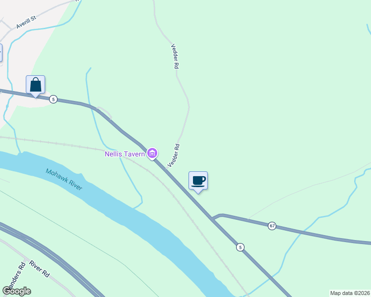 map of restaurants, bars, coffee shops, grocery stores, and more near 295 Vedder Road in Saint Johnsville