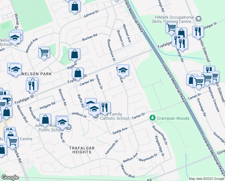 map of restaurants, bars, coffee shops, grocery stores, and more near 27 Joliet Street in London