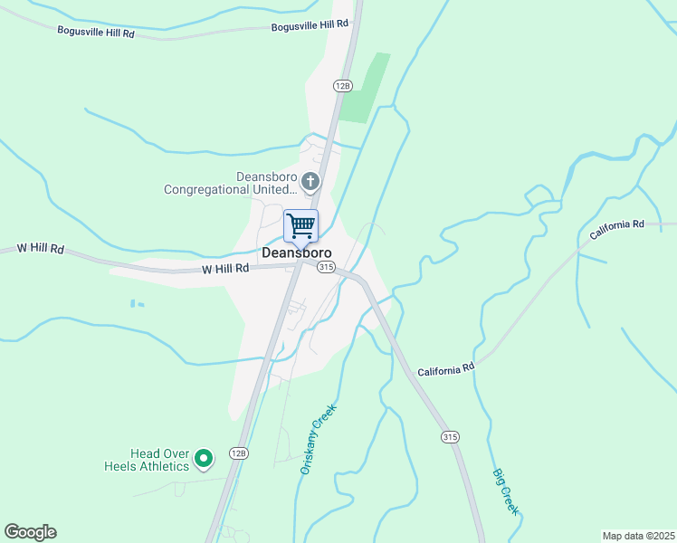 map of restaurants, bars, coffee shops, grocery stores, and more near 2707 New York 315 in Deansboro