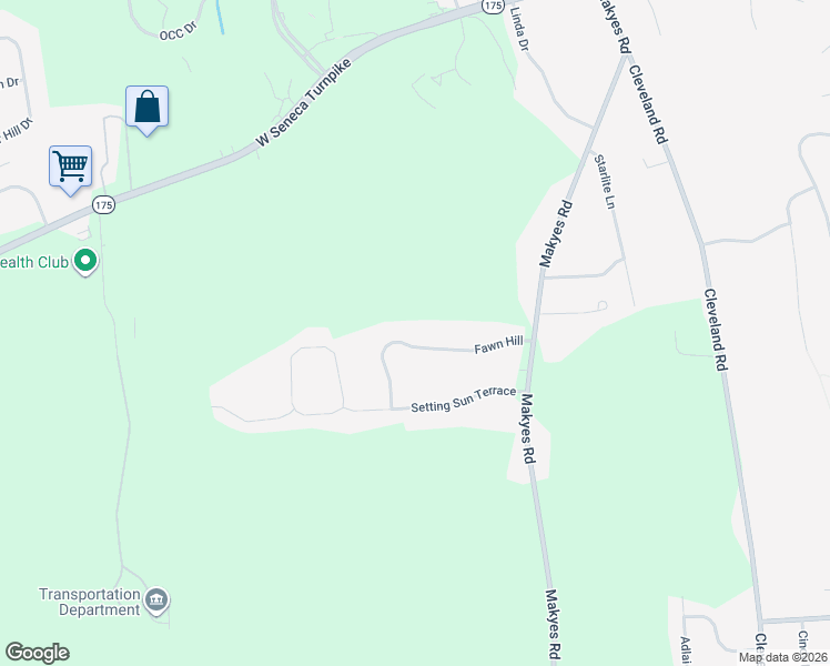 map of restaurants, bars, coffee shops, grocery stores, and more near 4749 Fawn Hill in Syracuse