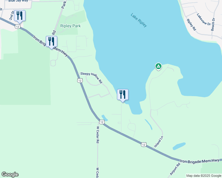 map of restaurants, bars, coffee shops, grocery stores, and more near N4162 Sleepy Hollow Road in Cambridge