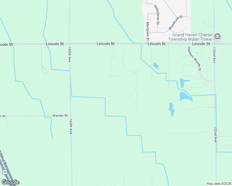 map of restaurants, bars, coffee shops, grocery stores, and more near 14306 Lincoln Street in Grand Haven