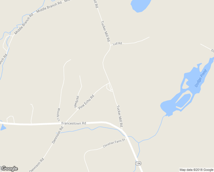 map of restaurants, bars, coffee shops, grocery stores, and more near 70 Pine Echo Road in New Boston