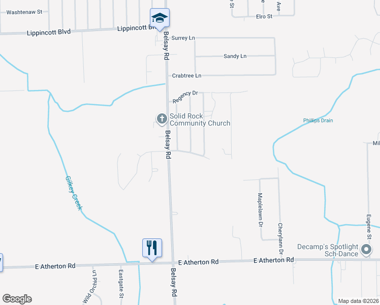 map of restaurants, bars, coffee shops, grocery stores, and more near in Burton