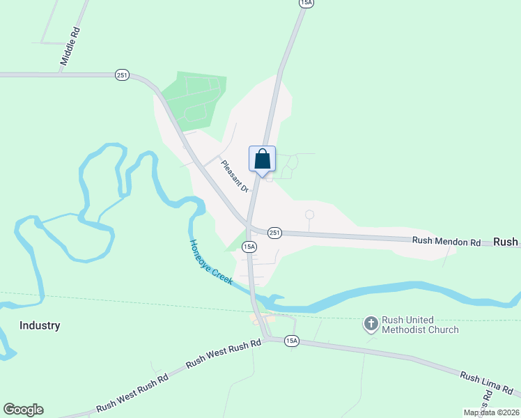 map of restaurants, bars, coffee shops, grocery stores, and more near 5886 East Henrietta Road in Rush