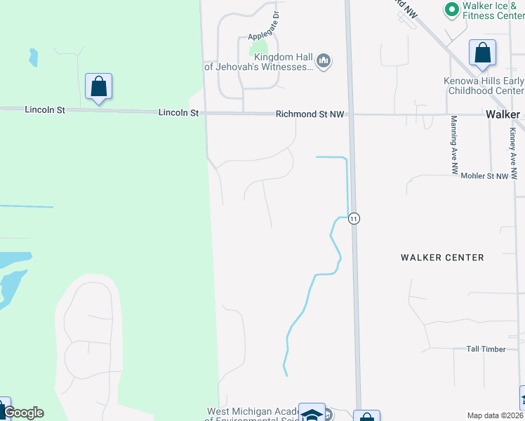 map of restaurants, bars, coffee shops, grocery stores, and more near 4680 Gordonshire Drive in Grand Rapids