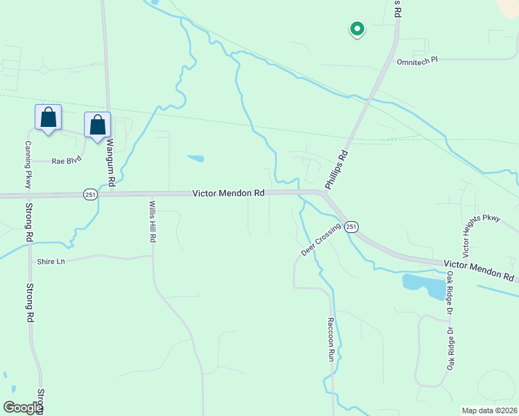 map of restaurants, bars, coffee shops, grocery stores, and more near 7721 Victor Mendon Road in Victor