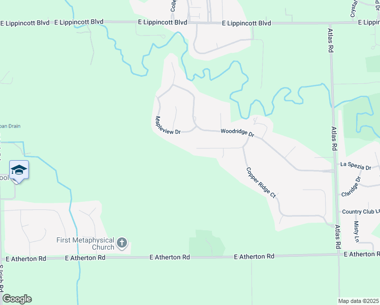 map of restaurants, bars, coffee shops, grocery stores, and more near 8954 Championship Drive in Davison