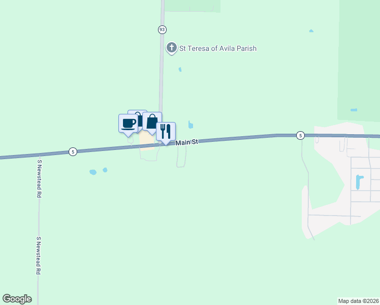 map of restaurants, bars, coffee shops, grocery stores, and more near 13061 Main Street in Akron