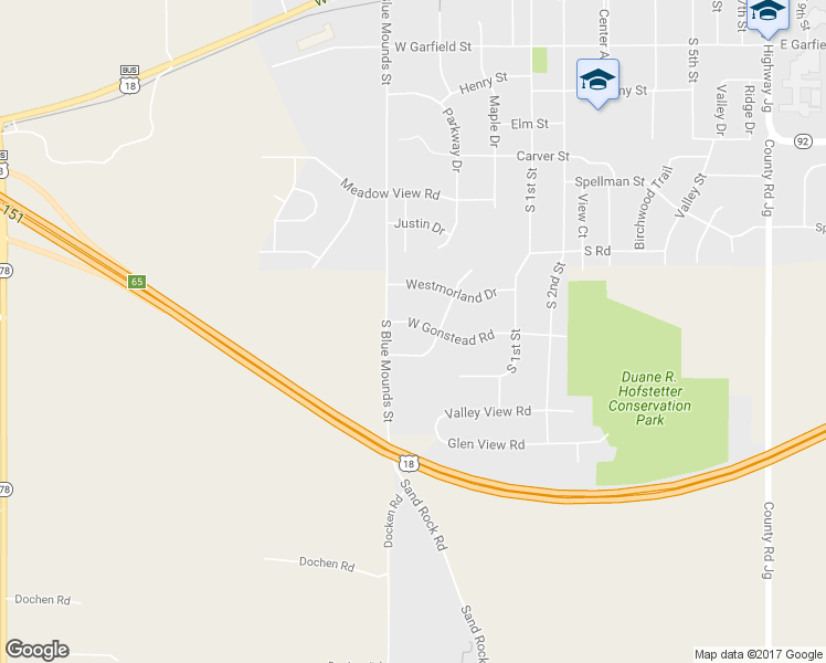 map of restaurants, bars, coffee shops, grocery stores, and more near 207 West Gonstead Road in Mount Horeb