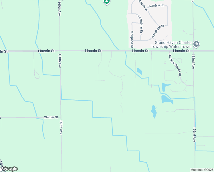 map of restaurants, bars, coffee shops, grocery stores, and more near 14306 Lincoln Street in Grand Haven