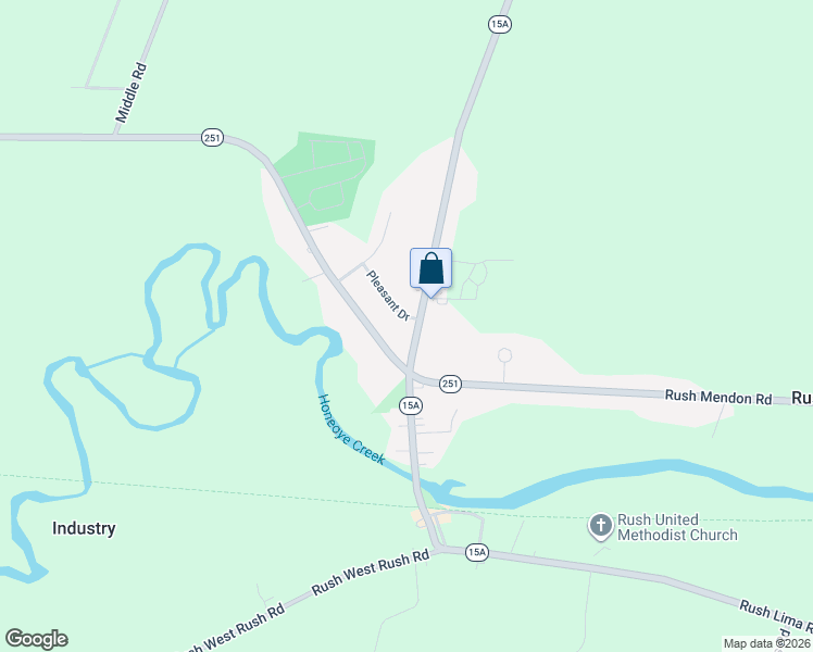 map of restaurants, bars, coffee shops, grocery stores, and more near 5891 East Henrietta Road in Rush