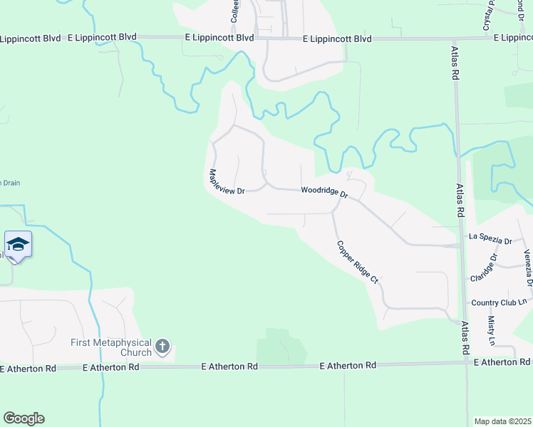 map of restaurants, bars, coffee shops, grocery stores, and more near 8954 Championship Drive in Davison