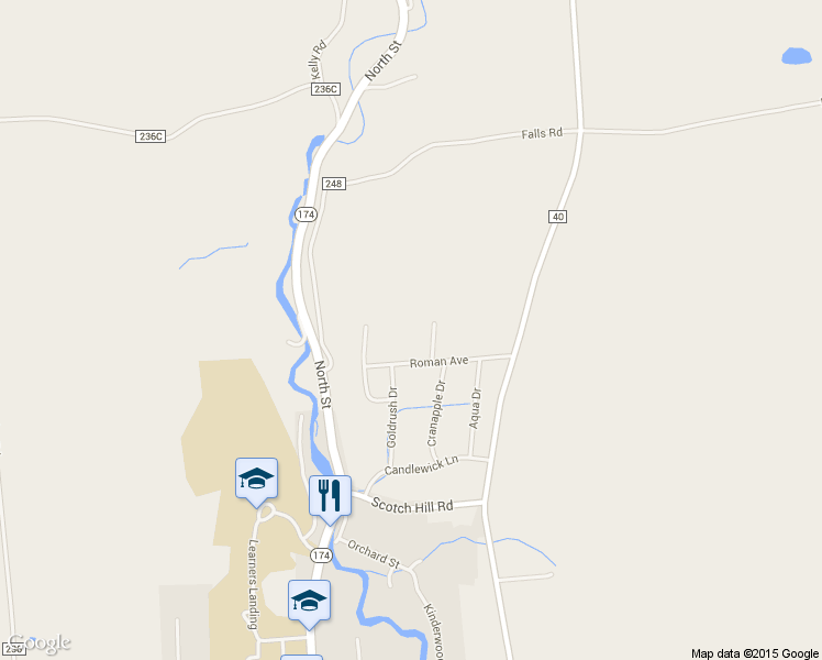 map of restaurants, bars, coffee shops, grocery stores, and more near 2493A Roman Avenue in Marcellus