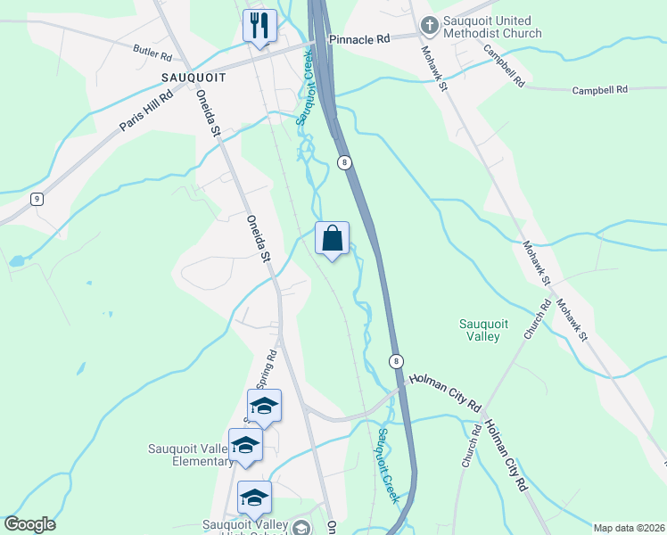 map of restaurants, bars, coffee shops, grocery stores, and more near 2774 Oneida Street in Paris