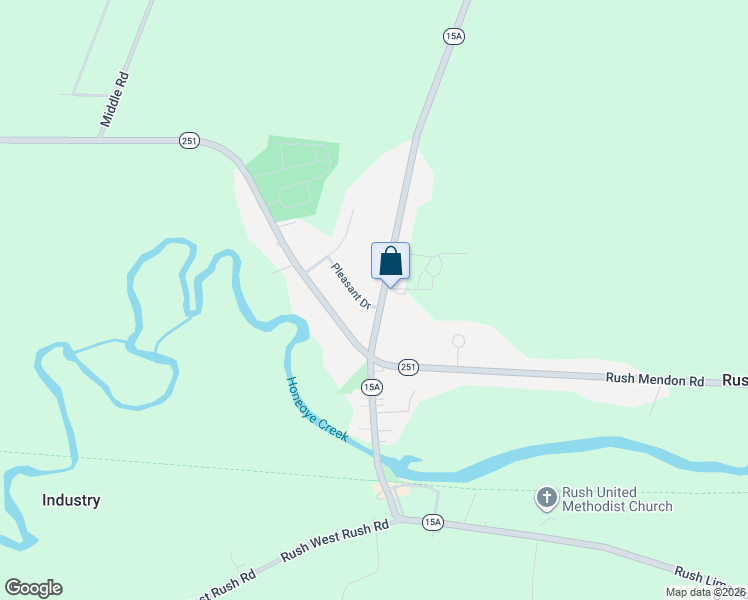 map of restaurants, bars, coffee shops, grocery stores, and more near 5891 East Henrietta Road in Rush