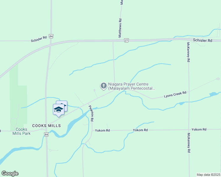map of restaurants, bars, coffee shops, grocery stores, and more near 871 Lyons Creek Road in Welland