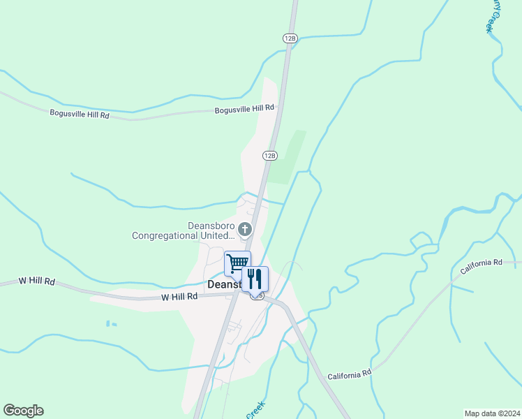 map of restaurants, bars, coffee shops, grocery stores, and more near 2806 New York 12B in Deansboro