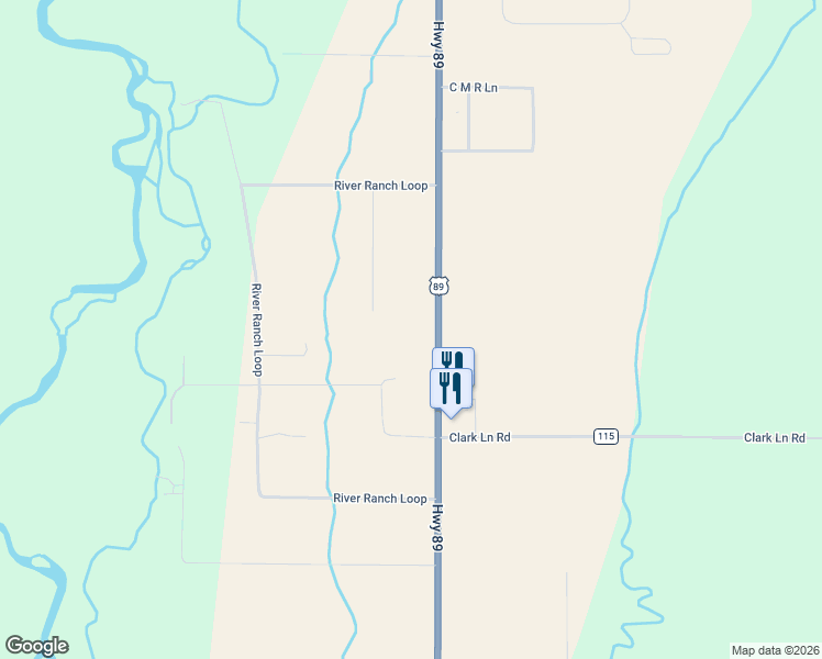 map of restaurants, bars, coffee shops, grocery stores, and more near 106763-107027 U.S. Highway 89 in Etna