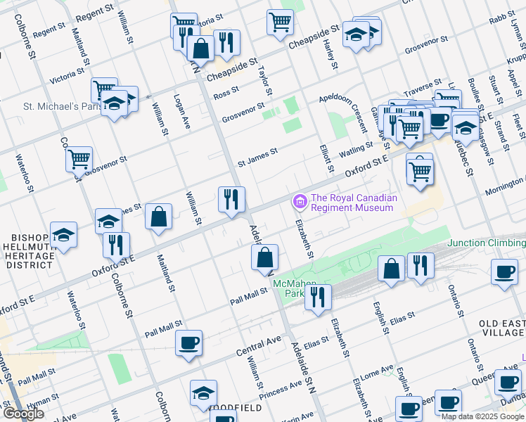 Oxford Street Shops Map 615 Oxford Street East, London On - Walk Score