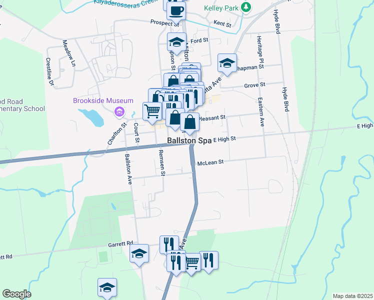 map of restaurants, bars, coffee shops, grocery stores, and more near in Ballston Spa