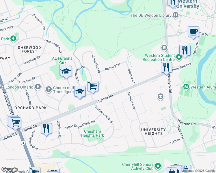 map of restaurants, bars, coffee shops, grocery stores, and more near 23 Stirrup Court in London