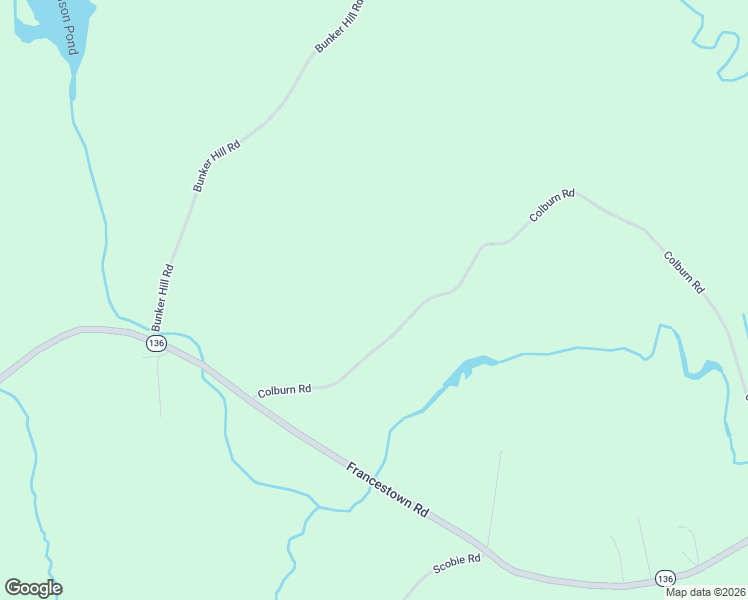 map of restaurants, bars, coffee shops, grocery stores, and more near 280 West Colburn Road in New Boston