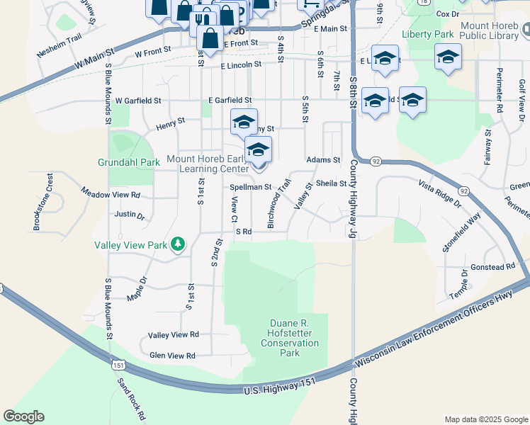 606 Birchwood Trail, Mount Horeb WI Walk Score