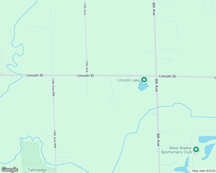 map of restaurants, bars, coffee shops, grocery stores, and more near 1080 Lincoln Street in Grand Rapids