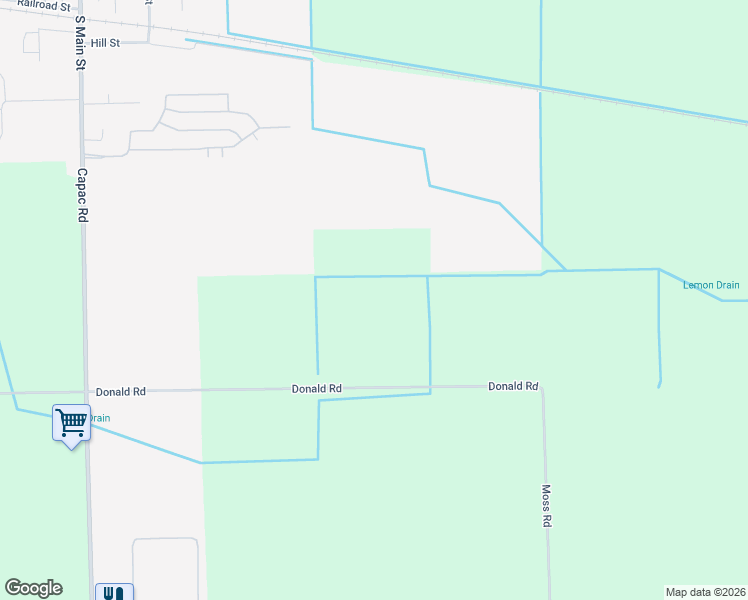 map of restaurants, bars, coffee shops, grocery stores, and more near in Capac