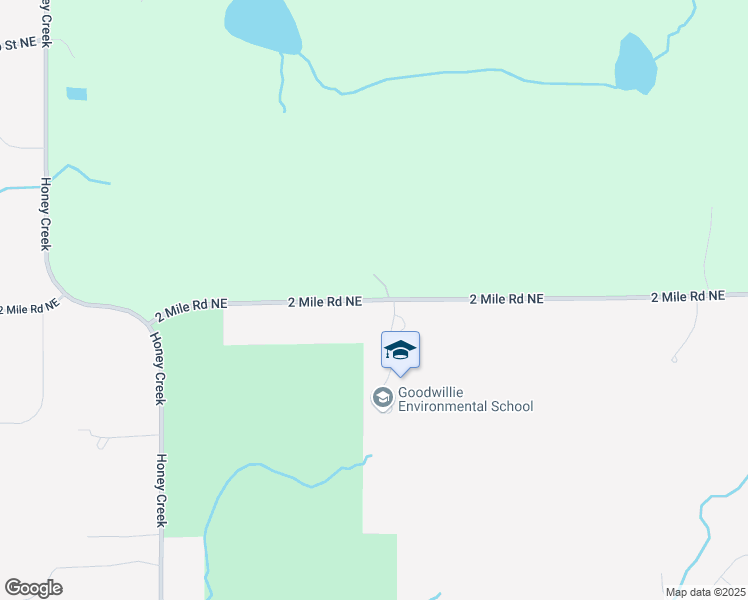 map of restaurants, bars, coffee shops, grocery stores, and more near 8400 2 Mile Road Northeast in Ada