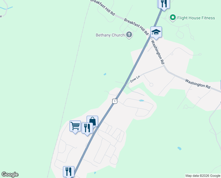 map of restaurants, bars, coffee shops, grocery stores, and more near 224 Lafayette Road in North Hampton