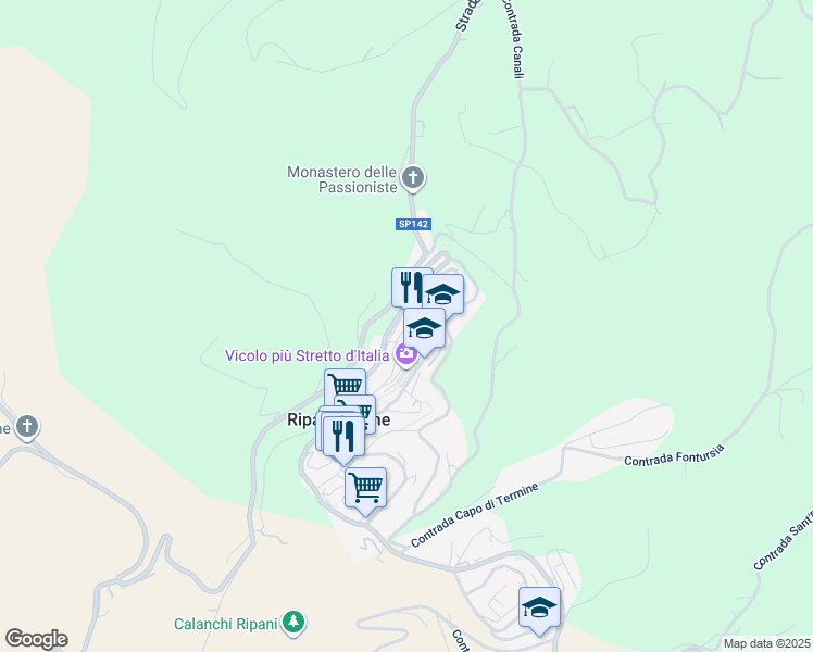 map of restaurants, bars, coffee shops, grocery stores, and more near 1 Strada Provinciale 23 in Ripatransone