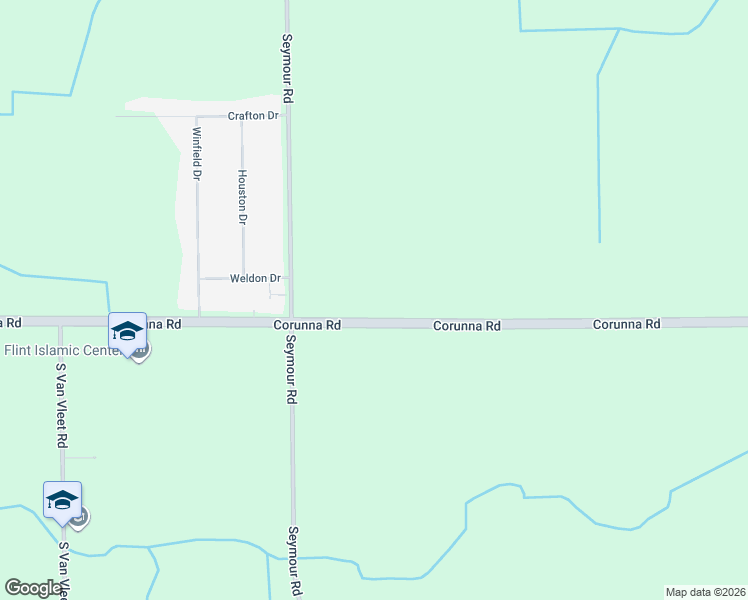 map of restaurants, bars, coffee shops, grocery stores, and more near 9170 Corunna Rd in Flint