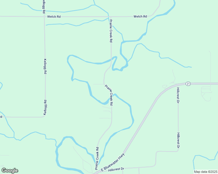 map of restaurants, bars, coffee shops, grocery stores, and more near 1017 Prairie Creek Road in Ionia